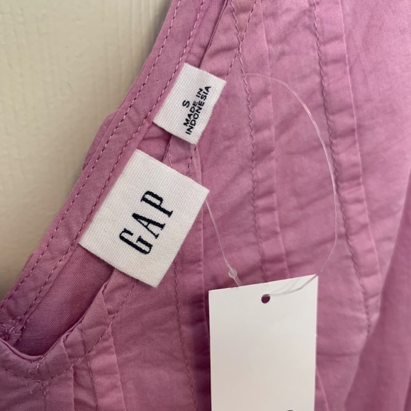 GAP Women Pleated Cotton Lined Swing Dress With Tie Belt Size SM - Picture 4 of 6